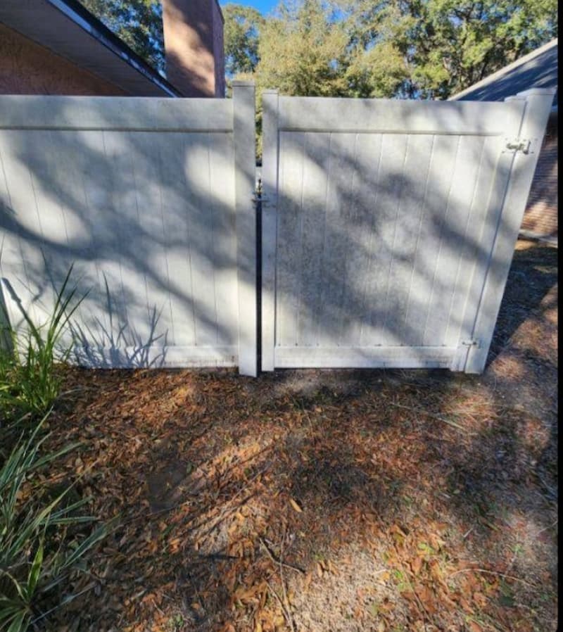 Fence before power washing