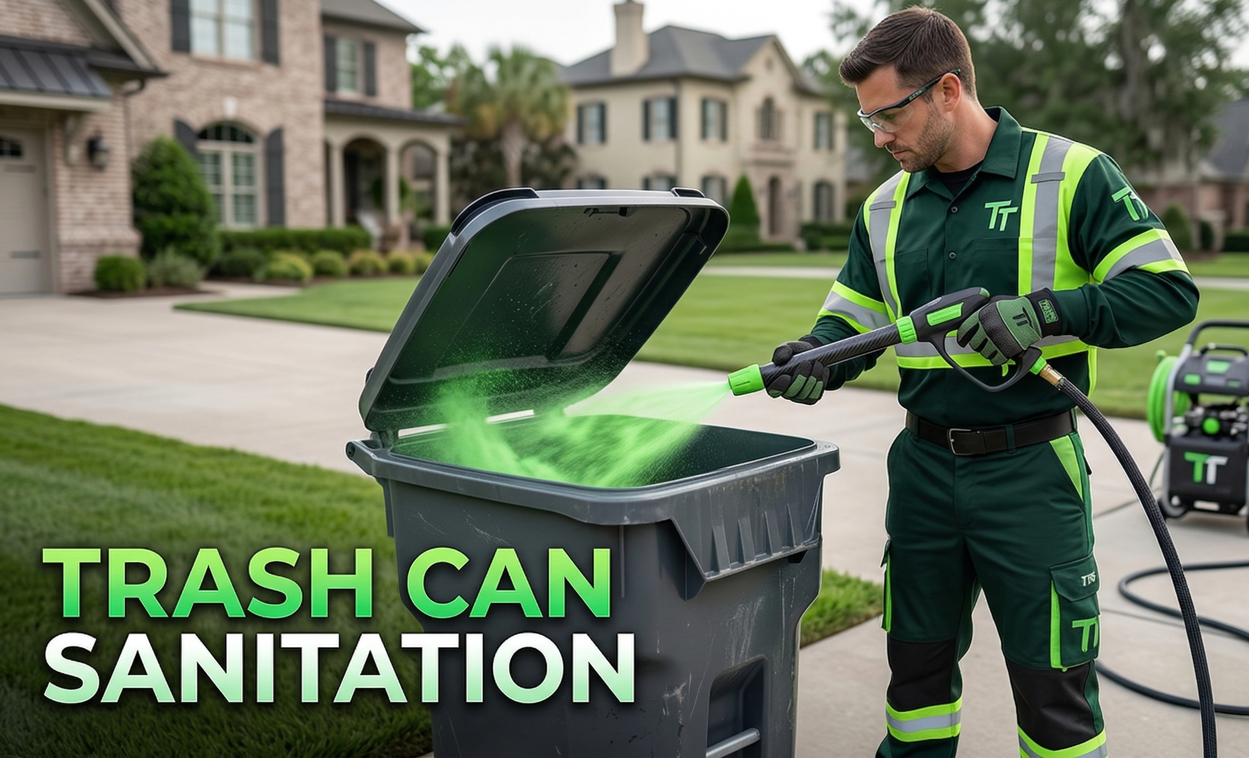 Trash can cleaning St. Augustine FL